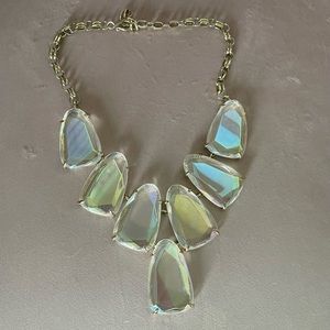 Kendra Scott Clear Iridescent and Gold Harlow